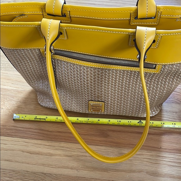 Dooney & Bourke Yellow and Tan Structured Tote - Picture 7 of 7